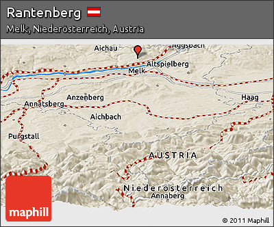 Shaded Relief Panoramic Map of Rantenberg