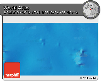 Shaded Relief 3D Map of the Area around 48° 5' 50" N, 15° 13' 29" W