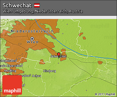 Physical 3D Map of Schwechat