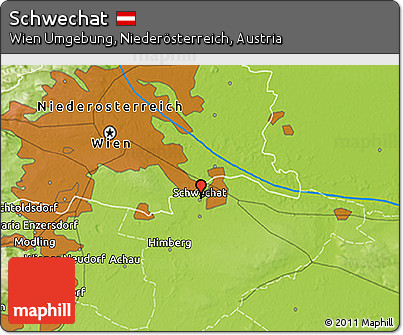 Physical 3D Map of Schwechat