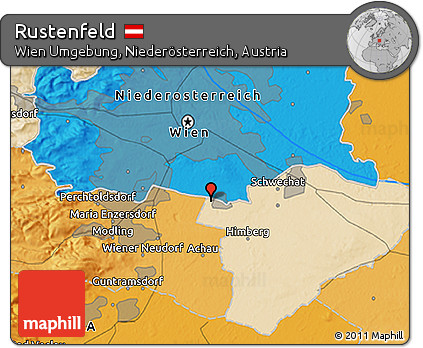 Political 3D Map of Rustenfeld