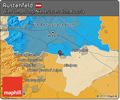 Political 3D Map of Rustenfeld