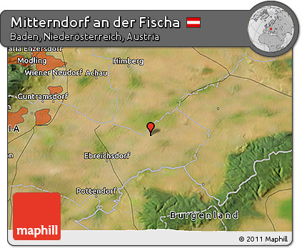 Satellite 3D Map of Mitterndorf An Der Fischa