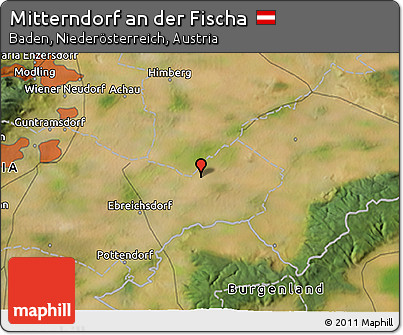 Satellite 3D Map of Mitterndorf An Der Fischa
