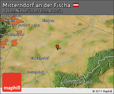 Satellite 3D Map of Mitterndorf An Der Fischa