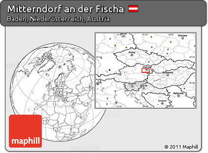 Blank Location Map of Mitterndorf An Der Fischa