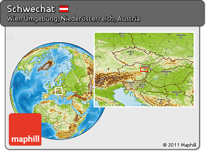 Physical Location Map of Schwechat