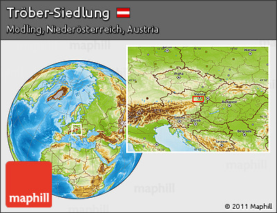 Physical Location Map of Tröber-Siedlung