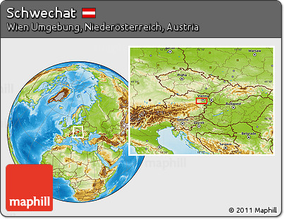 Physical Location Map of Schwechat