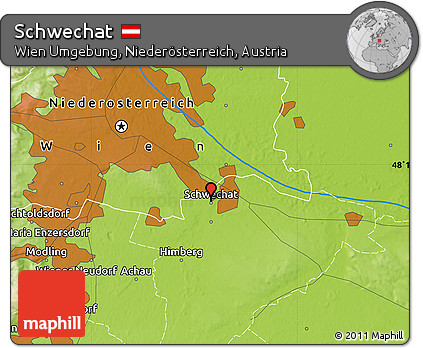 Physical Map of Schwechat