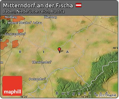 Satellite Map of Mitterndorf An Der Fischa