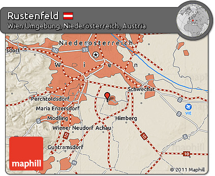 Shaded Relief Map of Rustenfeld