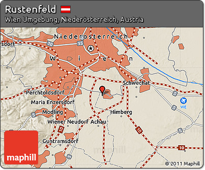 Shaded Relief Map of Rustenfeld