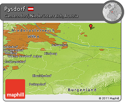 Physical Panoramic Map of Pysdorf