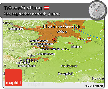 Physical Panoramic Map of Tröber-Siedlung