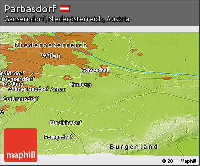 Physical Panoramic Map of Parbasdorf