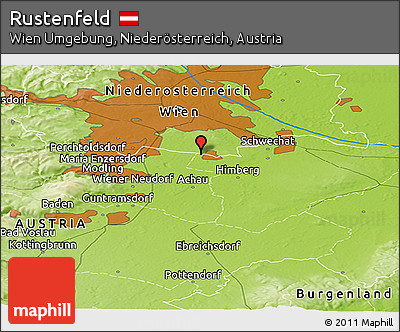 Physical Panoramic Map of Rustenfeld