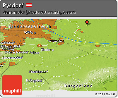 Physical Panoramic Map of Pysdorf