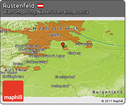 Physical Panoramic Map of Rustenfeld