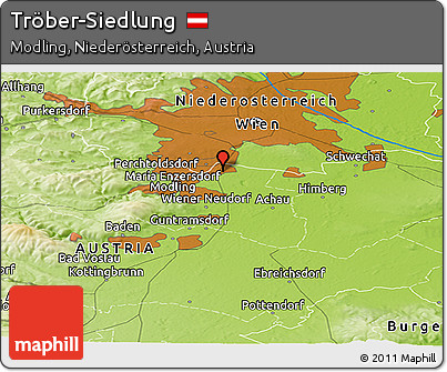 Physical Panoramic Map of Tröber-Siedlung