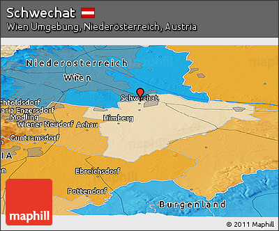 Political Panoramic Map of Schwechat