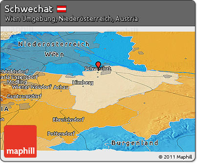 Political Panoramic Map of Schwechat