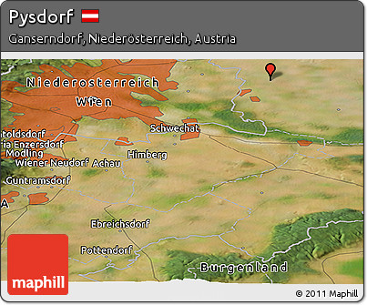 Satellite Panoramic Map of Pysdorf