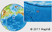 Physical Location Map of the area around 48° 5' 50" N, 176° 52' 30" E