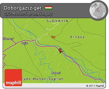 Physical 3D Map of Doborgazsziget
