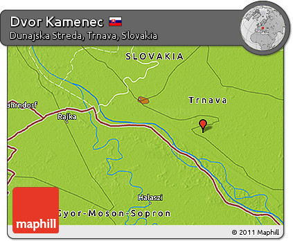 Physical 3D Map of Dvor Kamenec