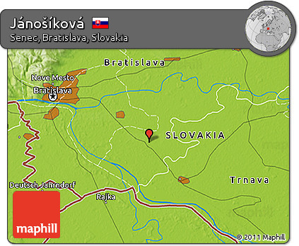 Physical 3D Map of Jánošíková