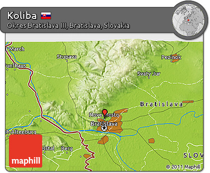 Physical 3D Map of Koliba