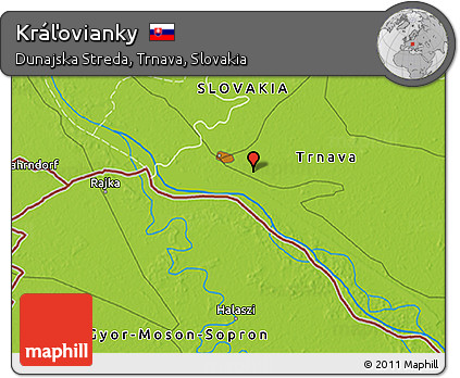 Physical 3D Map of Kráľovianky
