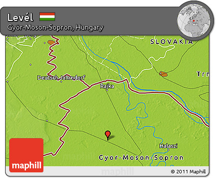 Physical 3D Map of Levél