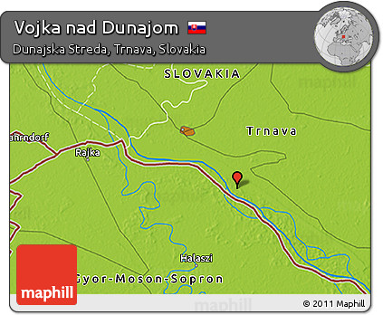 Physical 3D Map of Vojka Nad Dunajom