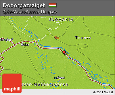 Physical 3D Map of Doborgazsziget