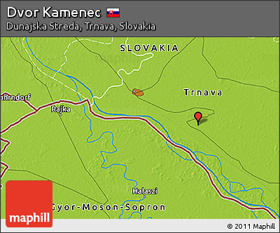Physical 3D Map of Dvor Kamenec