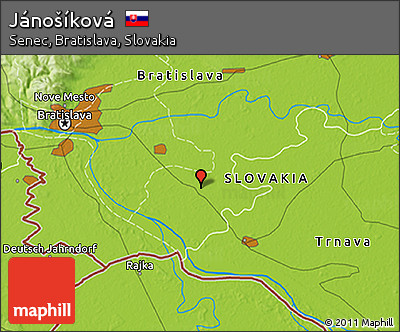 Physical 3D Map of Jánošíková