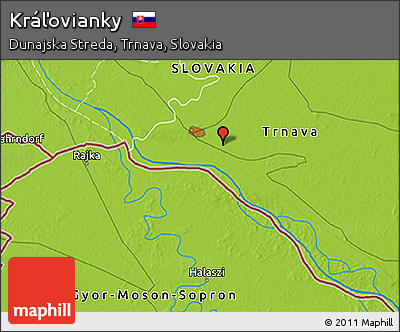 Physical 3D Map of Kráľovianky