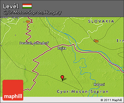 Physical 3D Map of Levél