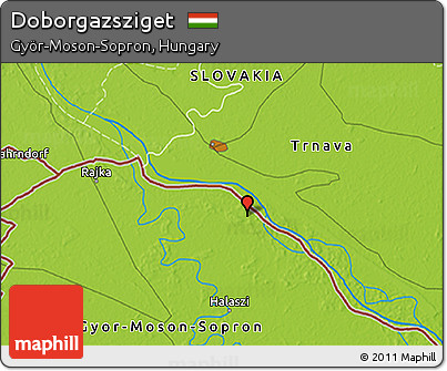 Physical 3D Map of Doborgazsziget