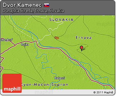 Physical 3D Map of Dvor Kamenec