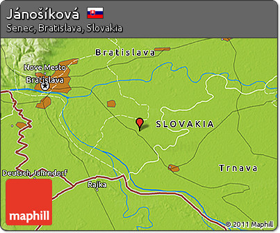Physical 3D Map of Jánošíková