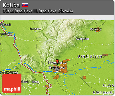 Physical 3D Map of Koliba