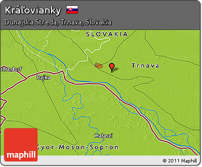 Physical 3D Map of Kráľovianky