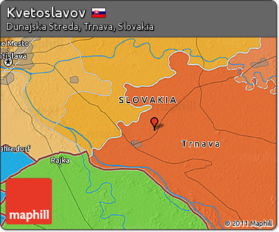 Political 3D Map of Kvetoslavov