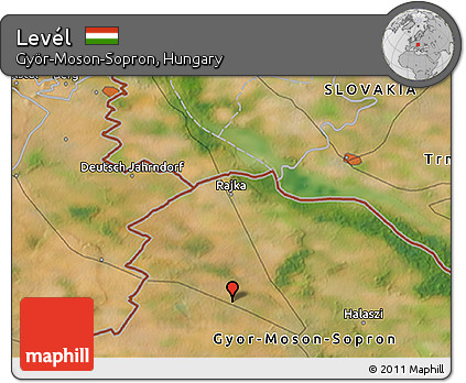 Satellite 3D Map of Levél