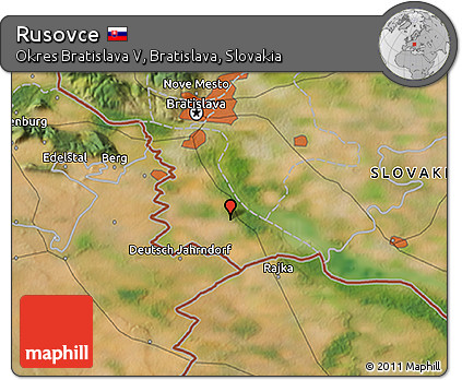 Satellite 3D Map of Rusovce