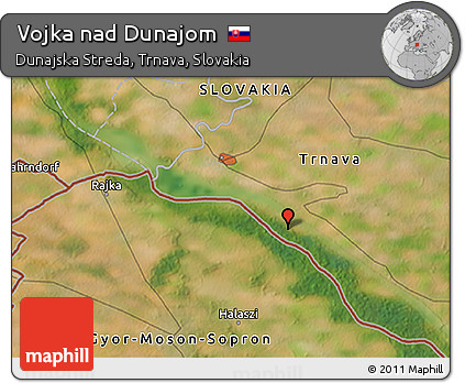 Satellite 3D Map of Vojka Nad Dunajom