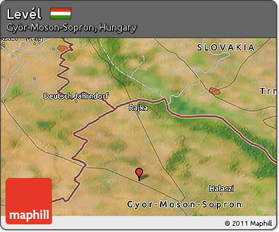 Satellite 3D Map of Levél